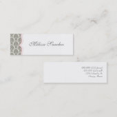 Damast-Telefonkarte {dünn} Telefonnummerkarte (Vorne/Hinten)