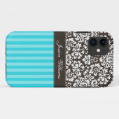 Damast u. Streifen Case-Mate iPhone Hülle (Rückseite (Horizontal))