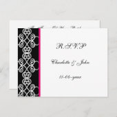 Damast-uAwg Einladungspostkarte (Vorne/Hinten)