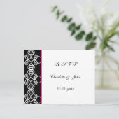 Damast-uAwg Einladungspostkarte (Stehend Vorderseite)