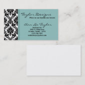 Damast und blaue elegante Visitenkarte (Vorne/Hinten)