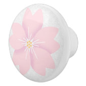 Damast und Blume Keramikknauf (Rechts)