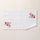 Damast und farbenfrohe Blume Badhandtuch Set (Handtuch)