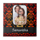 Damast und Pentagramm Fliese (Vorderseite)