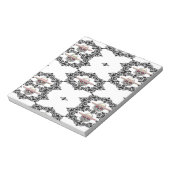 Damast und Schädel Notizblock (Rotiert)