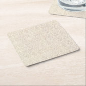 Damast-Vanille-Muster Rechteckiger Pappuntersetzer (angewinkelt)