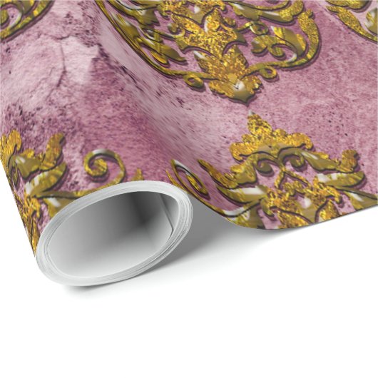 Damast Victorian Geschenkpapier (Rolleneckpunkt)