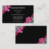 Damast-Vintage Blumengeschäfts-Karten Visitenkarte (Vorne/Hinten)