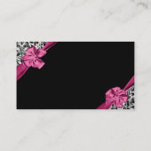 Damast-Vintage Blumengeschäfts-Karten Visitenkarte (Rückseite)