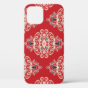 Damast-Vintage: Nahtloses Muster mit florierendem  Case-Mate iPhone Hülle