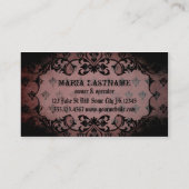 Damast Vintager Chicbacken-Bäckereibäcker elegant Visitenkarte (Rückseite)