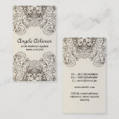Damast Visitenkarte (Vorne/Hinten)