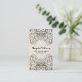 Damast Visitenkarte (Stehend Vorderseite)