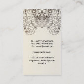 Damast Visitenkarte (Rückseite)