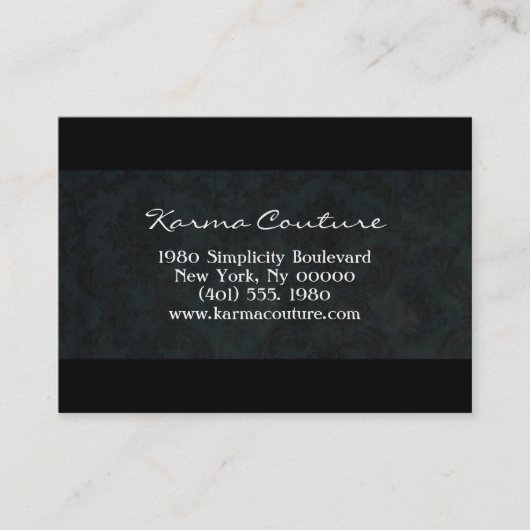 Damast Visitenkarte (Vorderseite)