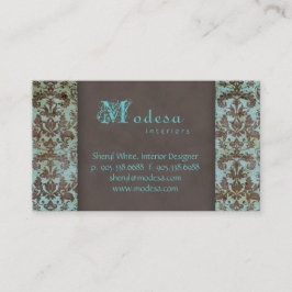 Damast-Visitenkarte-Innenarchitektur 6 Visitenkarte