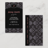 Damast ~ Visitenkarten Visitenkarte (Vorne/Hinten)