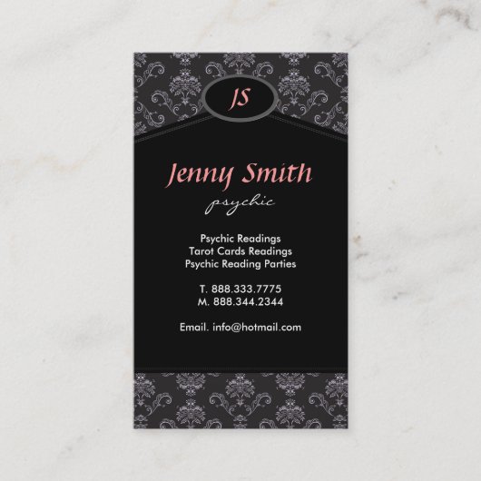 Damast ~ Visitenkarten Visitenkarte (Vorderseite)