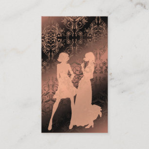 Damast-Wildblumen, bloßes Schatten-Schwarzes u. Visitenkarte