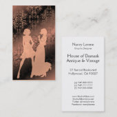 Damast-Wildblumen, bloßes Schatten-Schwarzes u. Visitenkarte (Vorne/Hinten)