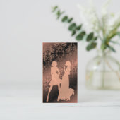 Damast-Wildblumen, bloßes Schatten-Schwarzes u. Visitenkarte (Stehend Vorderseite)