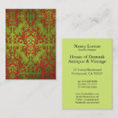 Damast-Wildblumen, ELECTRA Visitenkarte (Vorne/Hinten)