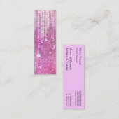 Damast-Wildblumen, GNÄDIGE FRAU VALESKA im Rosa Mini Visitenkarte (Vorne/Hinten)