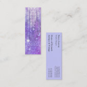 Damast-Wildblumen, GNÄDIGE FRAU VALESKA in Lila Mini Visitenkarte (Vorne/Hinten)