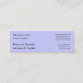 Damast-Wildblumen, GNÄDIGE FRAU VALESKA in Lila Mini Visitenkarte (Rückseite)