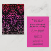 Damast-Wildblumen, MITTERNACHTSmaskerade Visitenkarte (Vorne/Hinten)