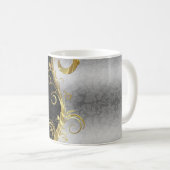 Damast & Wirbel Kaffeetasse (VorderseiteRechts)