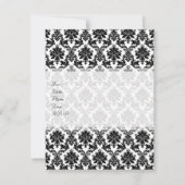 Damast-Wohngestaltung Einladung (Rückseite)