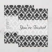 Damast-Wohngestaltung Einladung (Vorne/Hinten)