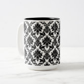 Damast-Wohngestaltung Zweifarbige Tasse (Vorderseite Links)