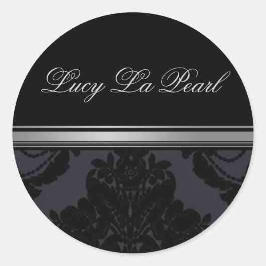 Damastasenaufkleber Runder Aufkleber (Vorderseite)