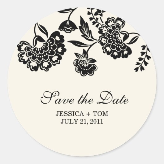 Damastaufkleber Runder Aufkleber (Vorderseite)