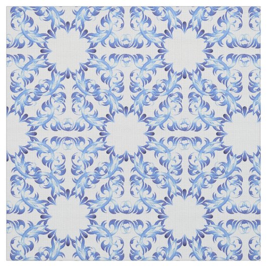 Damastblaumuster Stoff (Muster)