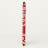 Damastblumenhintergrundmuster Case-Mate iPhone Hülle (Hinten/Rechts)