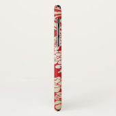 Damastblumenhintergrundmuster Case-Mate iPhone Hülle (Hinten/Links)