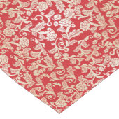 Damastblumenhintergrundmuster Kurzer Tischläufer (Ecke)