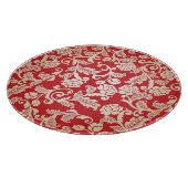 Damastblumenhintergrundmuster Schneidebrett (Ecke)