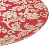 Damastblumenhintergrundmuster Schneidebrett (Ecke)