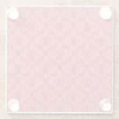 Damastblumenmuster Glasuntersetzer (Rückseite)