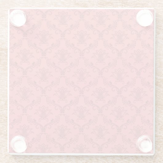 Damastblumenmuster Glasuntersetzer (Rückseite)