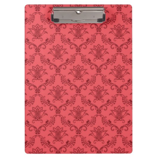 Damastblumenmuster Klemmbrett (Vorderseite)