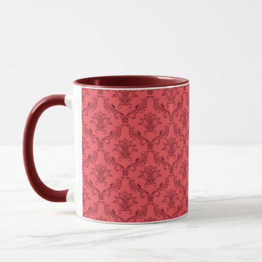 Damastblumenmuster Tasse (Links)