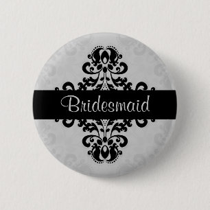 Damastbrautjungfernhochzeit Button