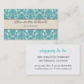 Damastdruck Visitenkarte (Vorne/Hinten)