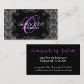 Damastdruckmonogramm Visitenkarte (Vorne/Hinten)