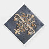 Damastelement Serviette (Ecke)